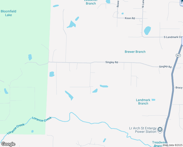 map of restaurants, bars, coffee shops, grocery stores, and more near 5215 Krg Lane in Little Rock
