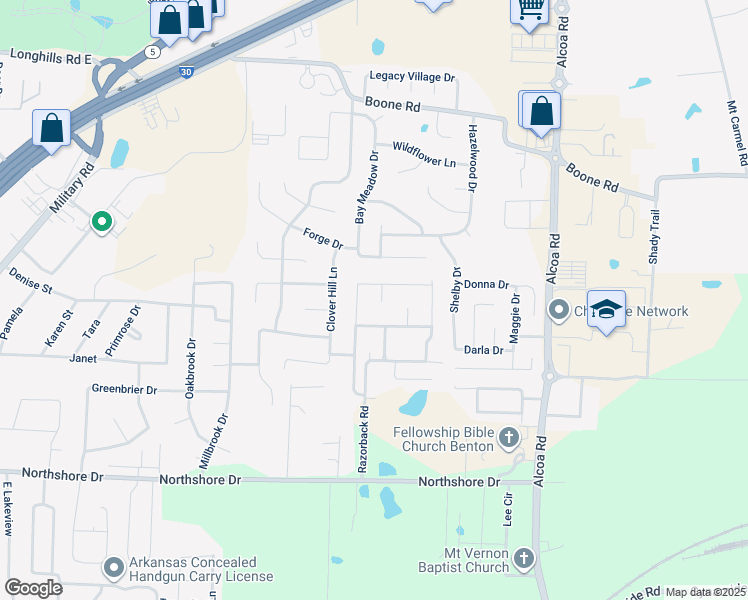 map of restaurants, bars, coffee shops, grocery stores, and more near 3121 Tobiano Circle in Benton