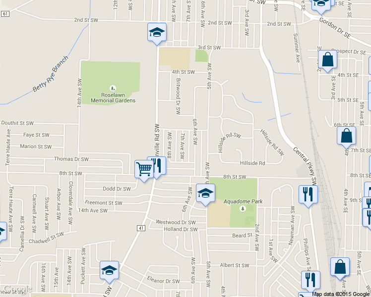map of restaurants, bars, coffee shops, grocery stores, and more near 1014 7th Ave SW in Decatur