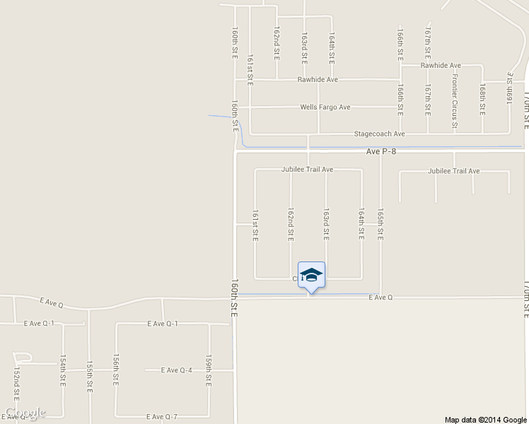 map of restaurants, bars, coffee shops, grocery stores, and more near 39018 161st Street East in Palmdale