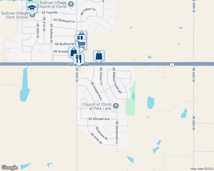 map of restaurants, bars, coffee shops, grocery stores, and more near 1423 Southeast Hillcrest Avenue in Lawton