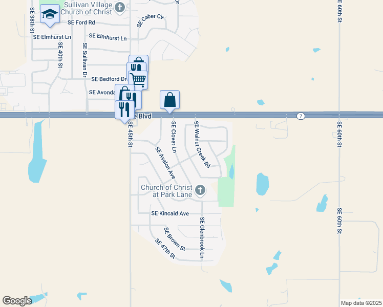 map of restaurants, bars, coffee shops, grocery stores, and more near 1422 Southeast Hillcrest Avenue in Lawton