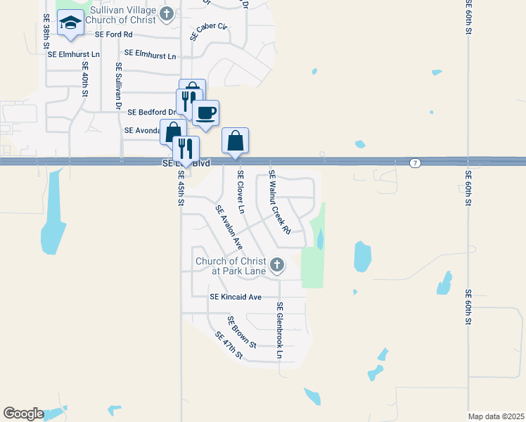 map of restaurants, bars, coffee shops, grocery stores, and more near 1618 Southeast Hillcrest Avenue in Lawton