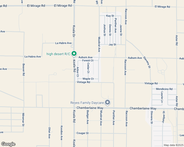 map of restaurants, bars, coffee shops, grocery stores, and more near 18772 Dogwood Court in Adelanto