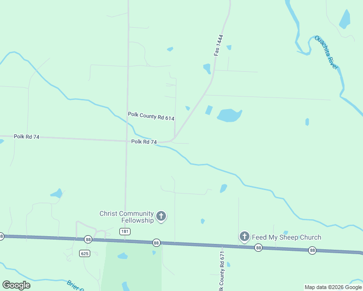 map of restaurants, bars, coffee shops, grocery stores, and more near 112 McGuire Lane in Mena