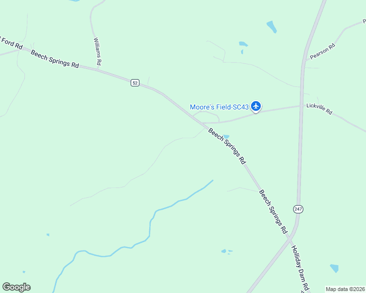 map of restaurants, bars, coffee shops, grocery stores, and more near 1124 Beech Springs Road in Pelzer