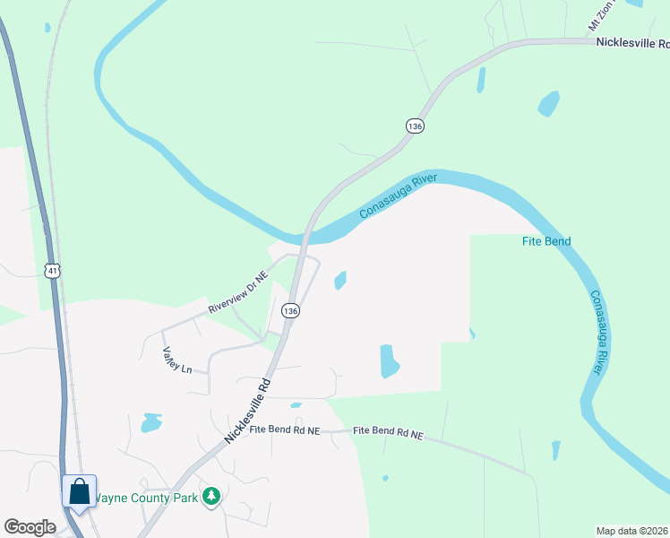 map of restaurants, bars, coffee shops, grocery stores, and more near 669 Nicklesville Road Northeast in Resaca