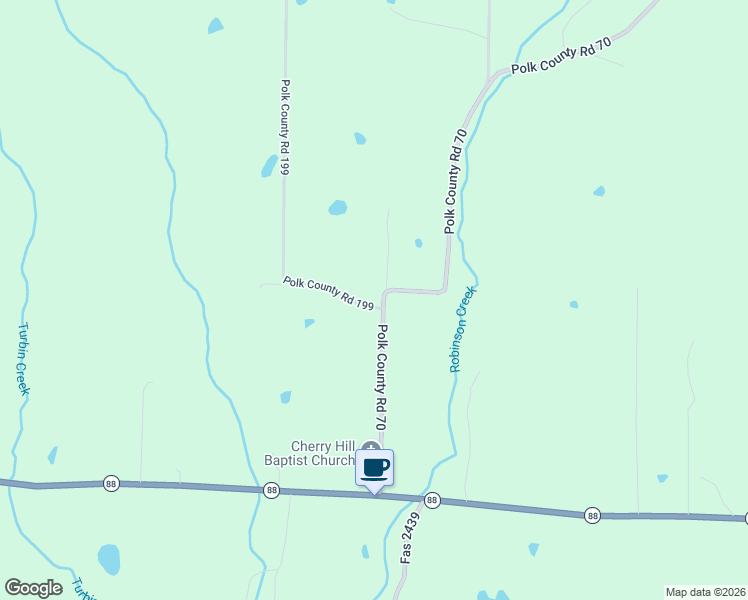 map of restaurants, bars, coffee shops, grocery stores, and more near 104 Polk Road 199 in Mena