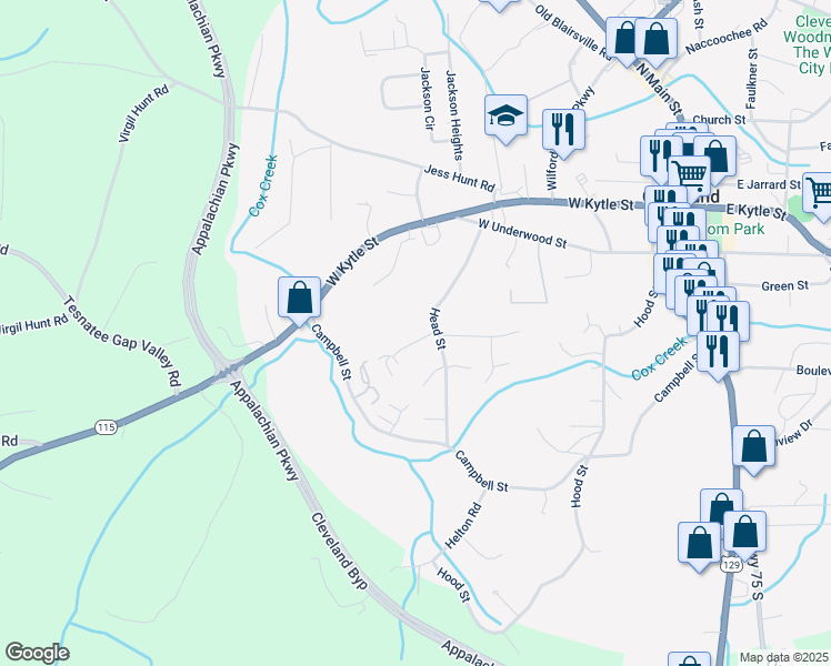 map of restaurants, bars, coffee shops, grocery stores, and more near 226 Head Street in Cleveland