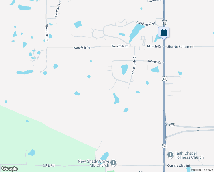 map of restaurants, bars, coffee shops, grocery stores, and more near 104 Tena Cove in Senatobia