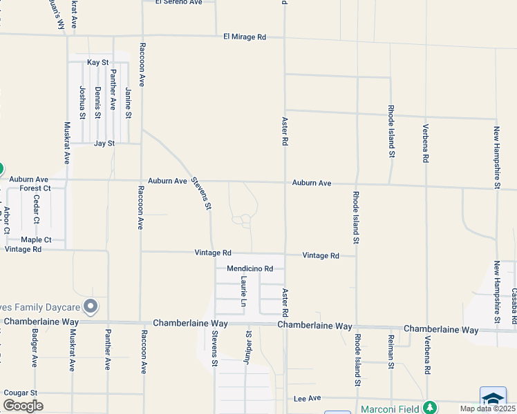 map of restaurants, bars, coffee shops, grocery stores, and more near Juniper Street in Adelanto