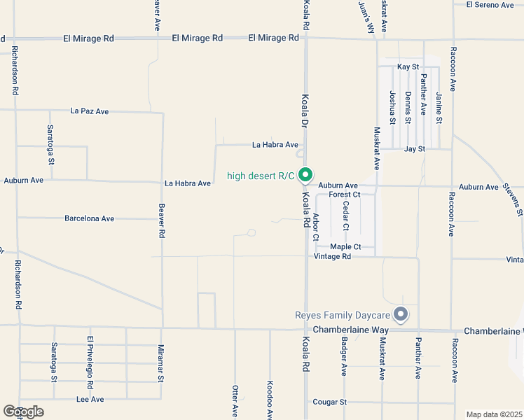 map of restaurants, bars, coffee shops, grocery stores, and more near 9690 Barcelona Avenue in Adelanto