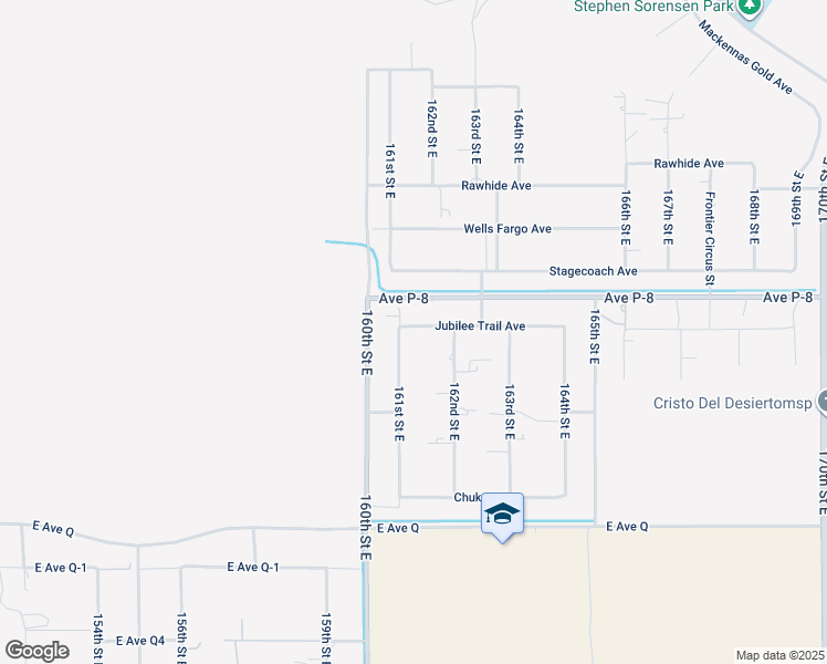 map of restaurants, bars, coffee shops, grocery stores, and more near 39132 161st Street East in Palmdale
