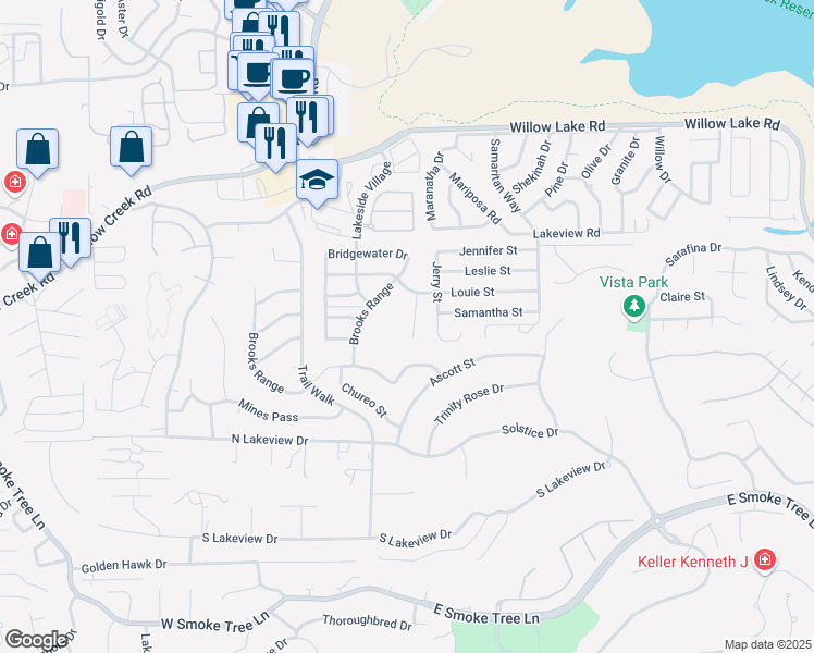 map of restaurants, bars, coffee shops, grocery stores, and more near 3022 Portside Drive in Prescott