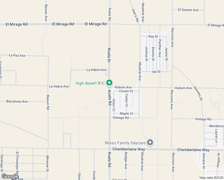 map of restaurants, bars, coffee shops, grocery stores, and more near 9872 Forest Court in Adelanto