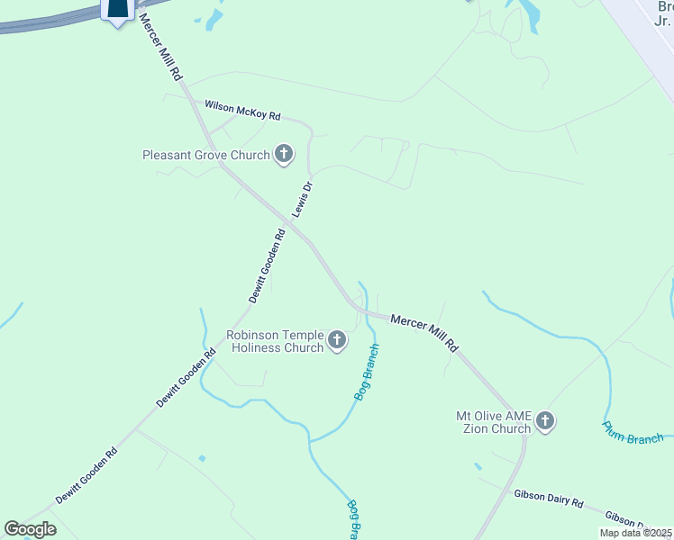map of restaurants, bars, coffee shops, grocery stores, and more near 2535 Mercer Mill Brown Marsh Road in Elizabethtown