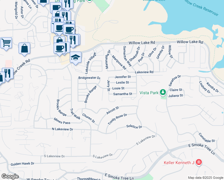 map of restaurants, bars, coffee shops, grocery stores, and more near 1123 Louie St in Prescott