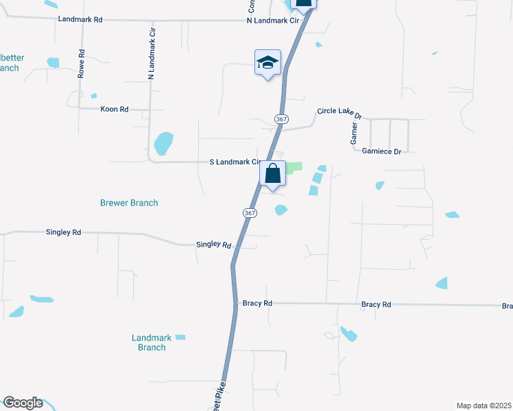 map of restaurants, bars, coffee shops, grocery stores, and more near 17502 Arch Street Pike in Little Rock