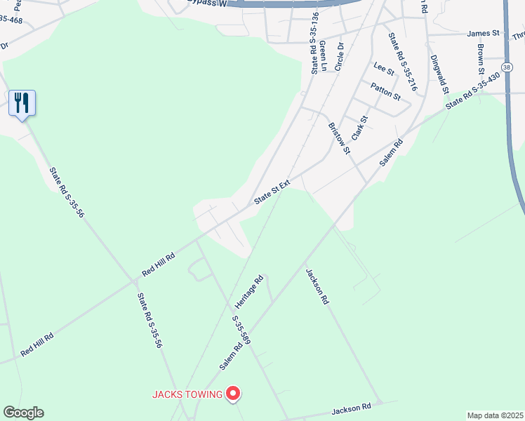 map of restaurants, bars, coffee shops, grocery stores, and more near 594 State Street Extension in Bennettsville
