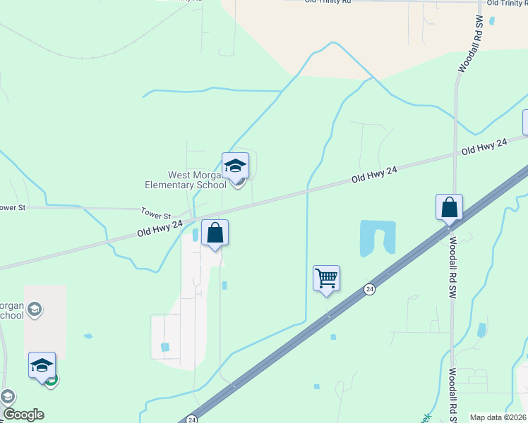 map of restaurants, bars, coffee shops, grocery stores, and more near in Trinity