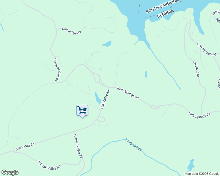 map of restaurants, bars, coffee shops, grocery stores, and more near 5853-5891 Oak Valley Road in Toccoa