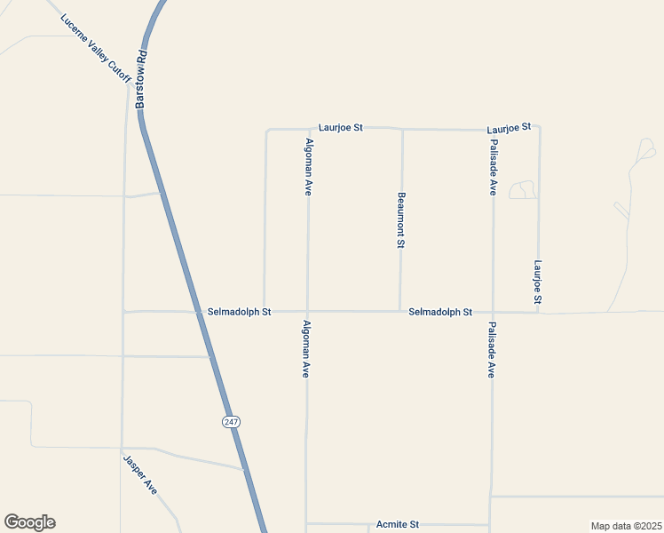 map of restaurants, bars, coffee shops, grocery stores, and more near 31750 Selmadolph Street in Lucerne Valley