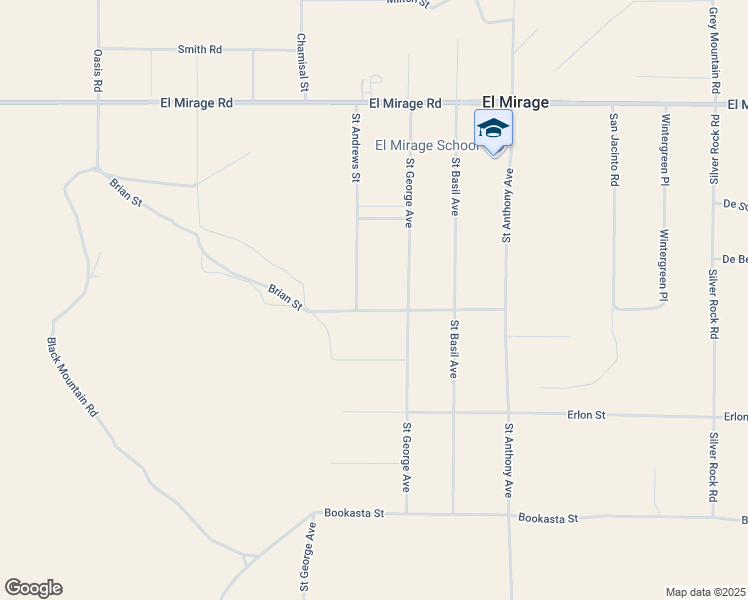 map of restaurants, bars, coffee shops, grocery stores, and more near Saint Andrews Court in Adelanto