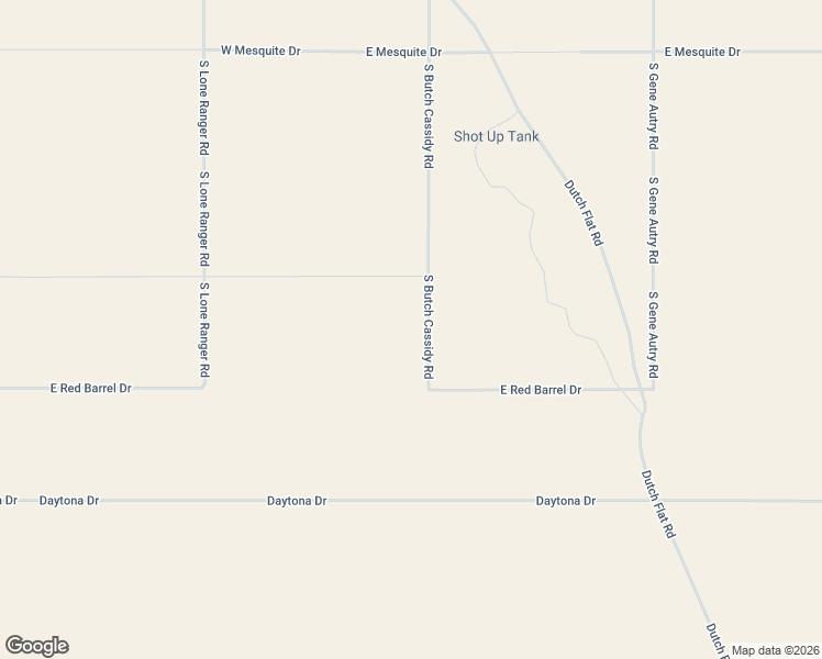 map of restaurants, bars, coffee shops, grocery stores, and more near South Butch Cassidy Road in Yucca