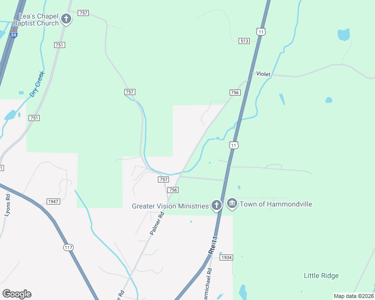 map of restaurants, bars, coffee shops, grocery stores, and more near 450 County Road 756 in Valley Head