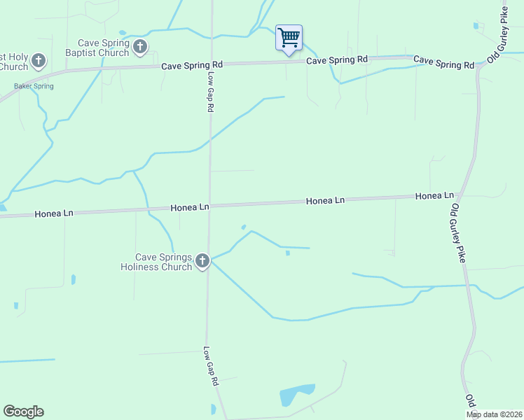 map of restaurants, bars, coffee shops, grocery stores, and more near 604 Honea Lane in New Hope