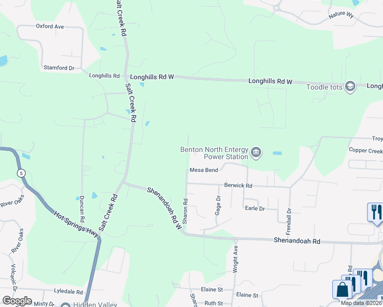 map of restaurants, bars, coffee shops, grocery stores, and more near 3323 Sharon in Benton