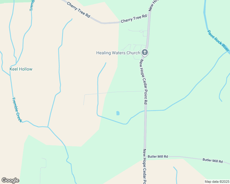map of restaurants, bars, coffee shops, grocery stores, and more near Tremble Creek Road in Madison County