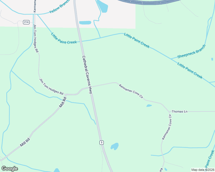map of restaurants, bars, coffee shops, grocery stores, and more near 1780 Kennamer Cove Circle in Woodville