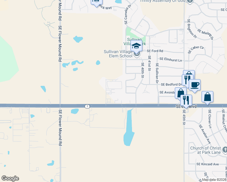 map of restaurants, bars, coffee shops, grocery stores, and more near 1104 Southeast 36th Street in Lawton