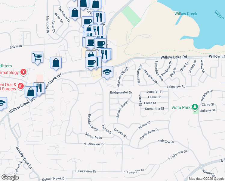 map of restaurants, bars, coffee shops, grocery stores, and more near 928 Bridgewater Dr in Prescott