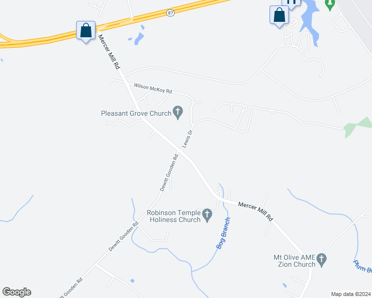 map of restaurants, bars, coffee shops, grocery stores, and more near Lewis Drive in Elizabethtown