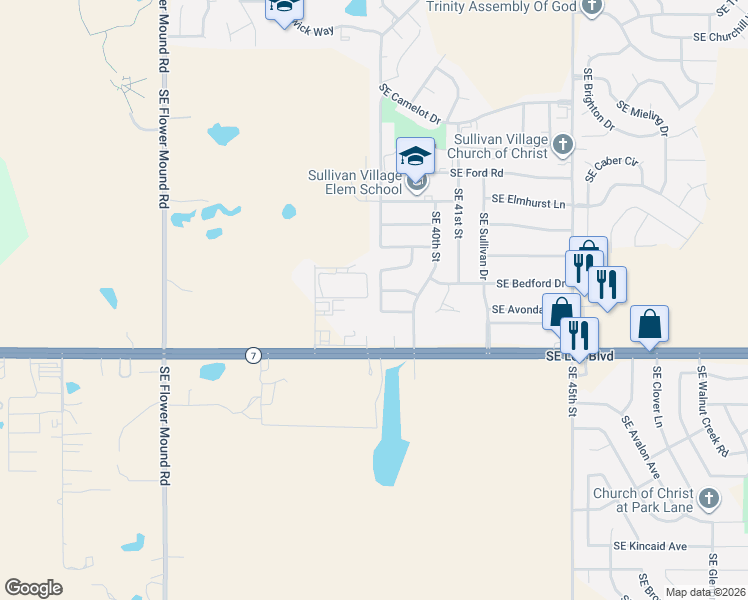 map of restaurants, bars, coffee shops, grocery stores, and more near 1106 Southeast Alta Lane in Lawton