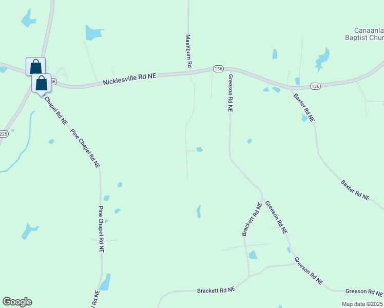 map of restaurants, bars, coffee shops, grocery stores, and more near 310 Brody Drive Northeast in Resaca