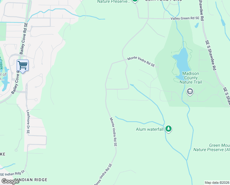 map of restaurants, bars, coffee shops, grocery stores, and more near 13351 South Village Square Road Southeast in Huntsville