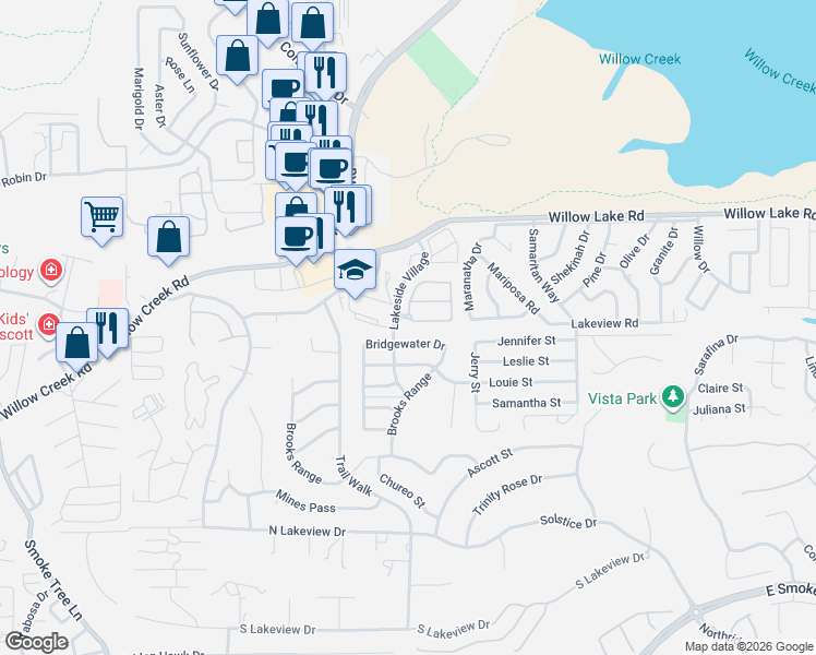 map of restaurants, bars, coffee shops, grocery stores, and more near 1007 Craftsman Drive in Prescott
