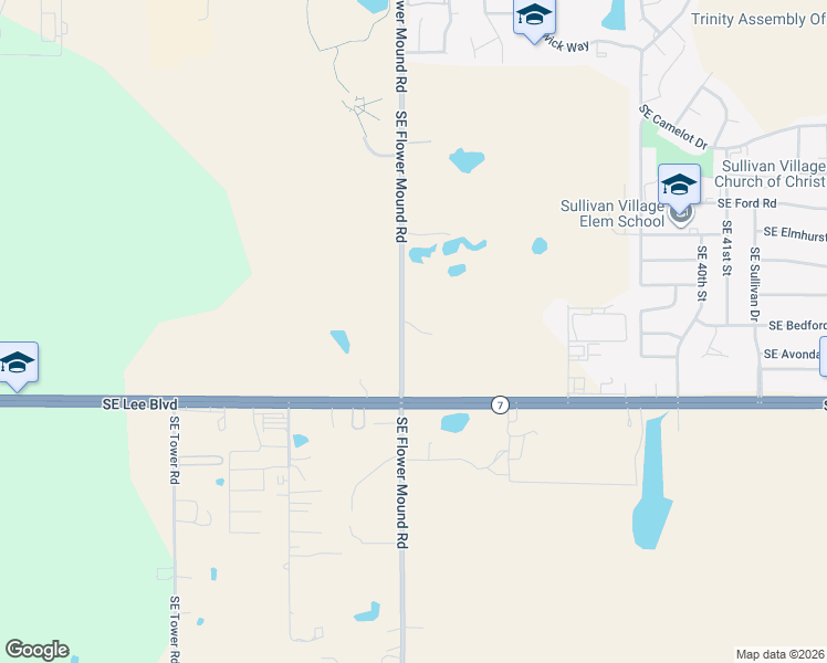map of restaurants, bars, coffee shops, grocery stores, and more near 1102 Southeast Flower Mound Road in Lawton