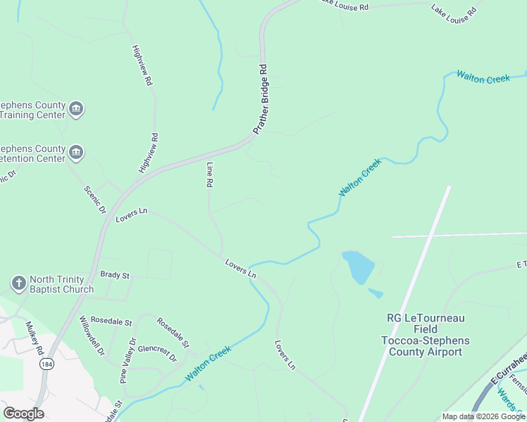 map of restaurants, bars, coffee shops, grocery stores, and more near 281 Line Road in Toccoa