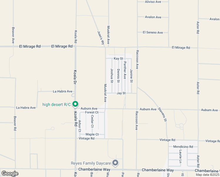 map of restaurants, bars, coffee shops, grocery stores, and more near 19006 Joshua Street in Adelanto