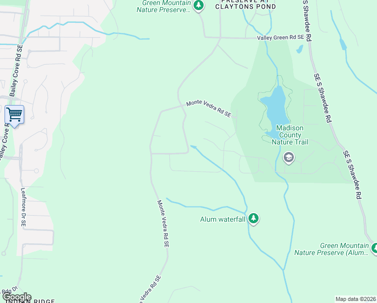 map of restaurants, bars, coffee shops, grocery stores, and more near 13714 South Village Square Road Southeast in Huntsville
