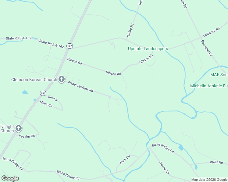 map of restaurants, bars, coffee shops, grocery stores, and more near 57 Fisher Jenkins Road in Anderson