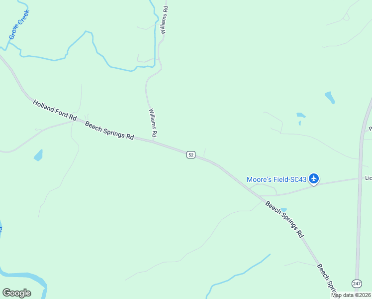 map of restaurants, bars, coffee shops, grocery stores, and more near 919 Beech Springs Road in Pelzer