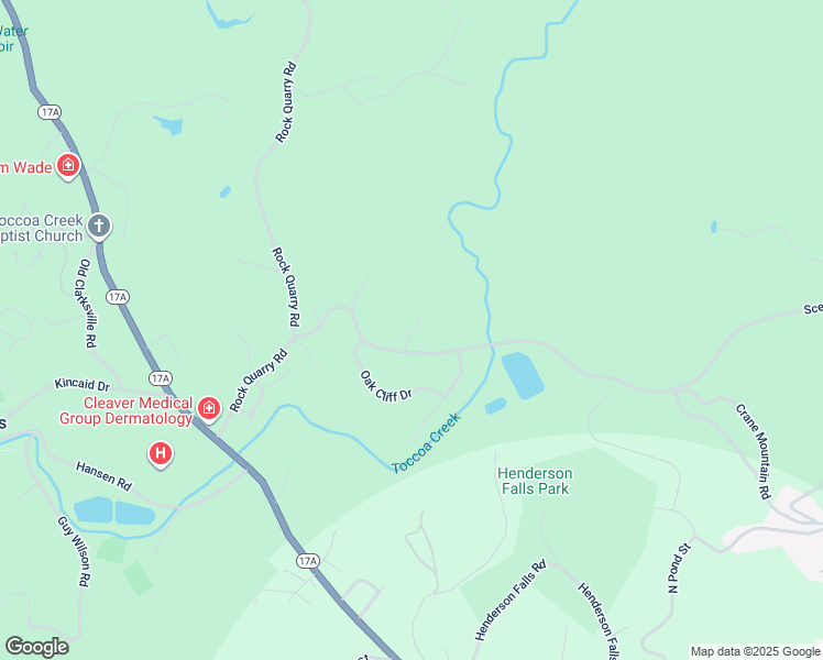 map of restaurants, bars, coffee shops, grocery stores, and more near in Toccoa