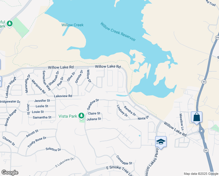 map of restaurants, bars, coffee shops, grocery stores, and more near 1853 Ridgeview Road in Prescott