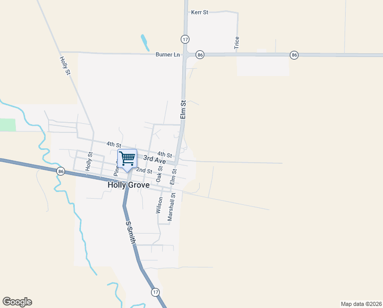 map of restaurants, bars, coffee shops, grocery stores, and more near 514 4th Street in Holly Grove