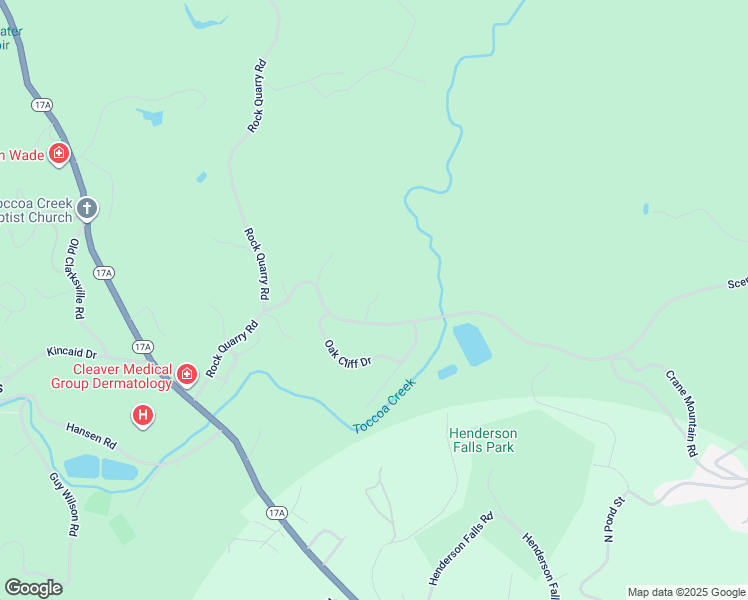 map of restaurants, bars, coffee shops, grocery stores, and more near in Toccoa